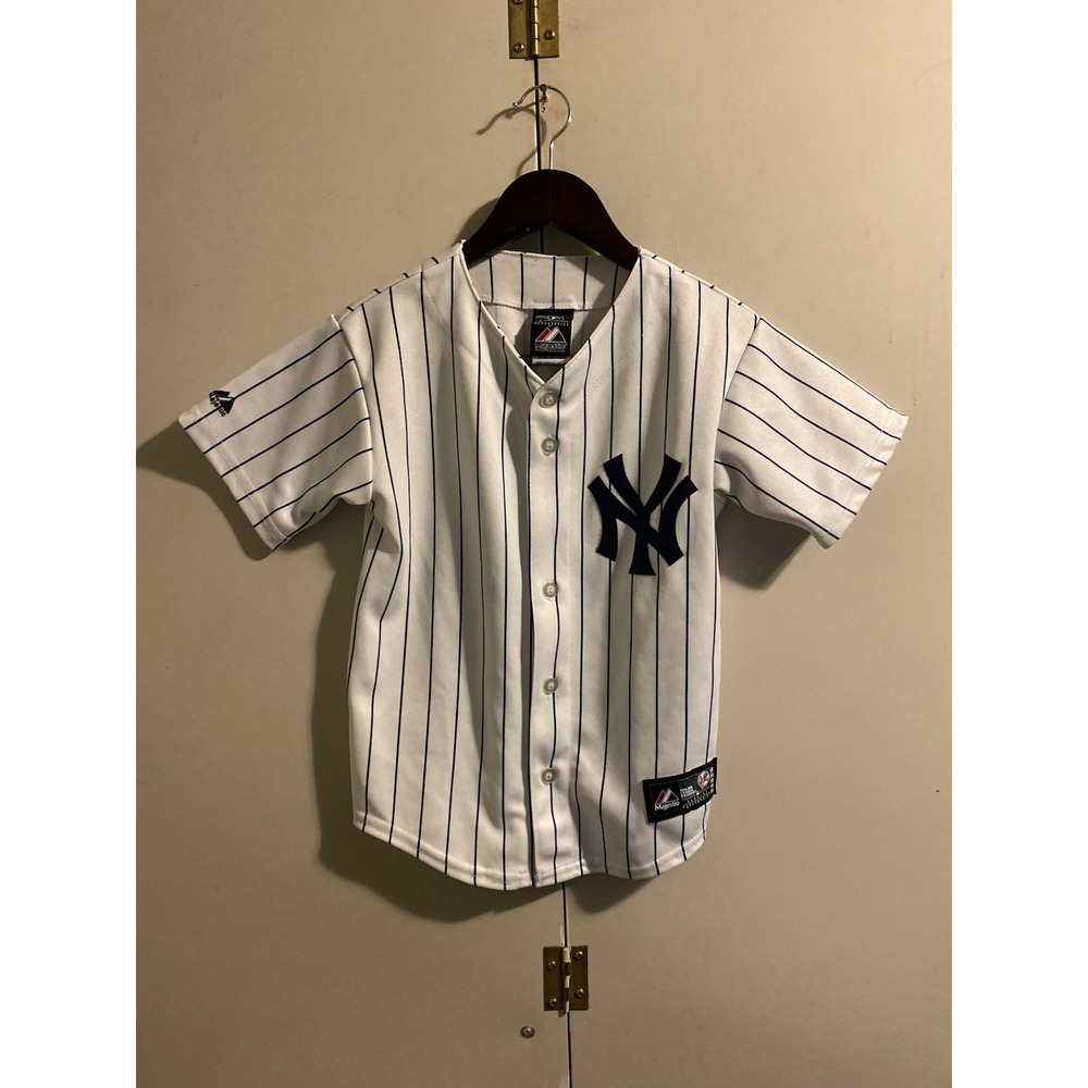 Majestic NY Yankees Ichiro Suzuki #31 Pinstripe Home Baseball Jersey Youth Small